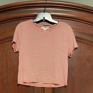 Caution to the Wind short sleeve striped top